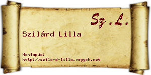 Szilárd Lilla névjegykártya